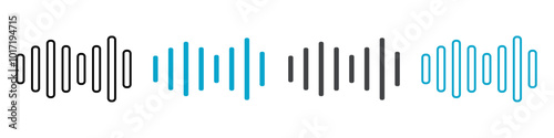 voice note icon Simple vector set isolated