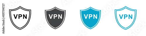 vpn icon Simple vector set isolated