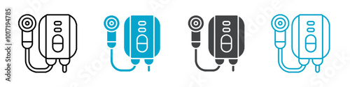 water heater icon Simple vector set isolated