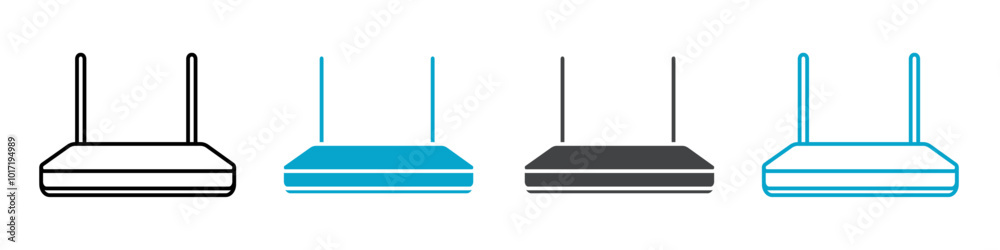 wifi router icon Simple vector set isolated wifi router icon Simple vector set isolated