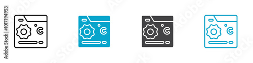 weather icon Simple vector set isolated