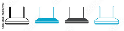 wifi router icon Simple vector set isolated