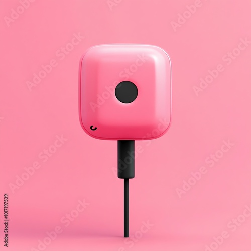 3D Headphone Jack Icon: Audio Connection Port Illustration Logo