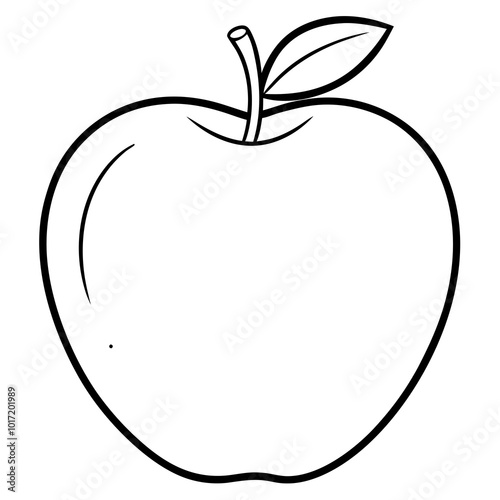 apple line art vector illustration