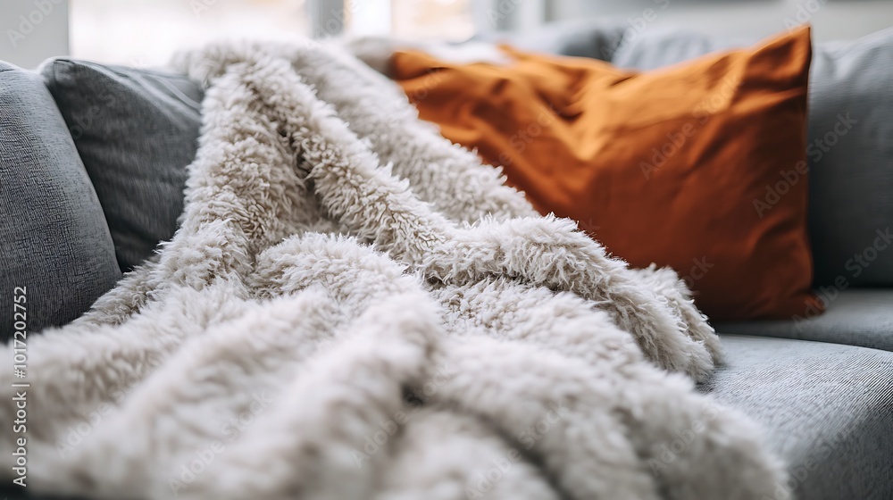 blanket on a sofa blanket on a sofa