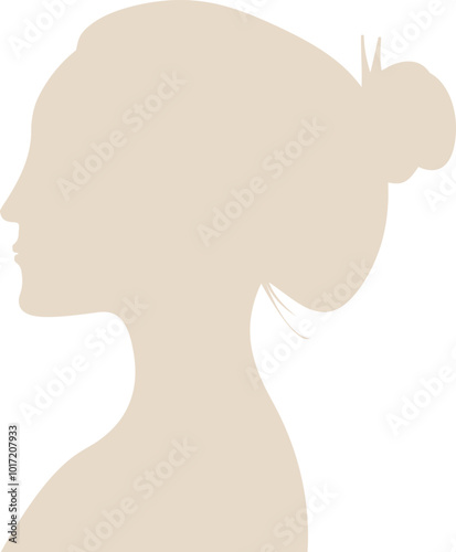 Side Profile Woman Portrait Silhouette