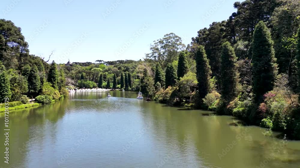 Black lake, in the city of Gramado, Serra Gaucha, RS, Brazil. Black lake, in the city of Gramado, Serra Gaucha, RS, Brazil.