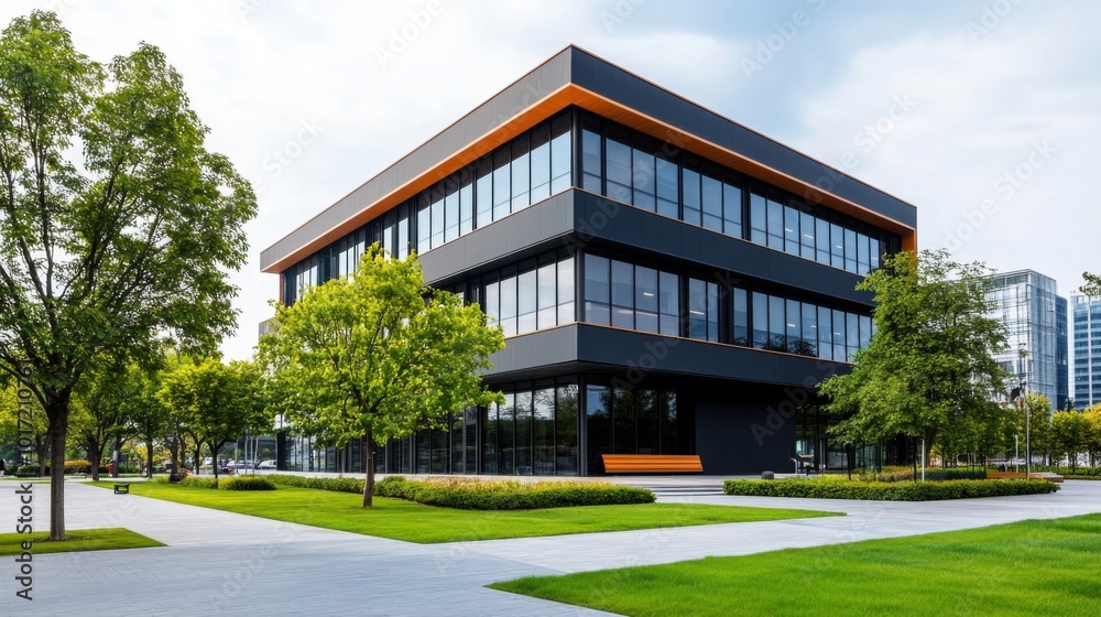 Modern Business School Building in Urban Setting Modern Business School Building in Urban Setting