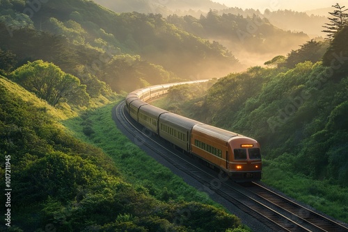 Nature Meets Technology: Scenic Train Journey photo