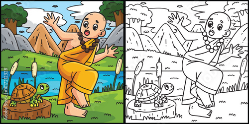 Buddhism Buddhist Surprised Buddha Illustration