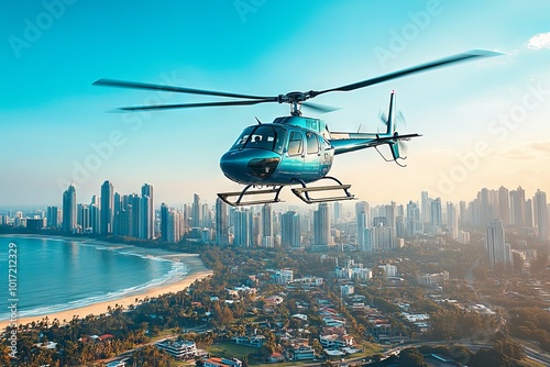 Helicopter Over the Skyline photo