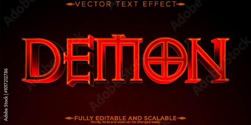 Halloween monster text effect, editable horror and scary text style