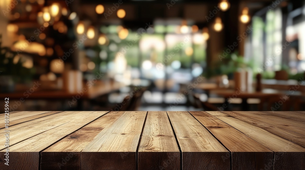 Wooden tabletop with blurred cafe background. Perfect for showcasing products or creating a cozy atmosphere. Wooden tabletop with blurred cafe background. Perfect for showcasing products or creating a cozy atmosphere.