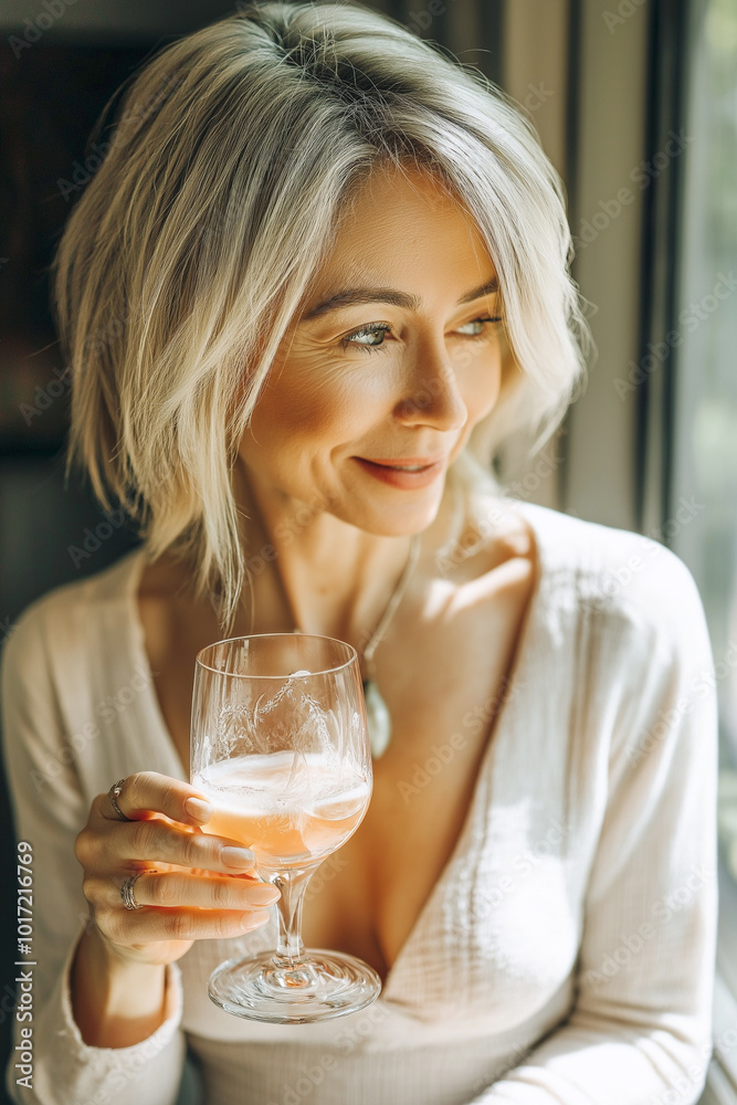 office women drinking alcohol in daytime