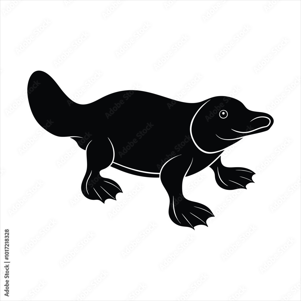 Platypus silhouette vector