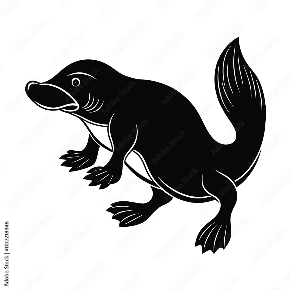 Platypus silhouette vector Platypus silhouette vector