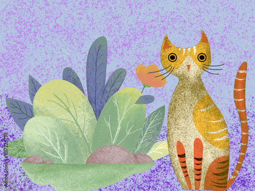 Cute animal cartoon background images with soothing colors are suitable for general graphic design and printing. They can be modified as desired.