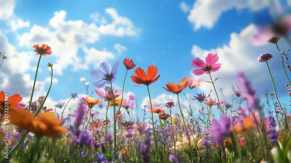 In a verdant field, vibrant wildflowers dance, their delicate petals spreading toward the sky. In a verdant field, vibrant wildflowers dance, their delicate petals spreading toward the sky.