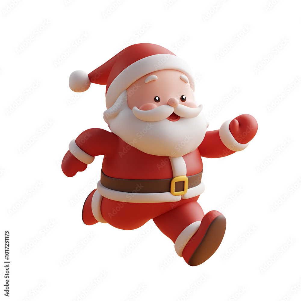 Christmas Character 3D Render: Santa Claus Running to Deliver Gifts, Cartoon Illustration, Isolated on Transparent Background, PNG Christmas Character 3D Render: Santa Claus Running to Deliver Gifts, Cartoon Illustration, Isolated on Transparent Background, PNG