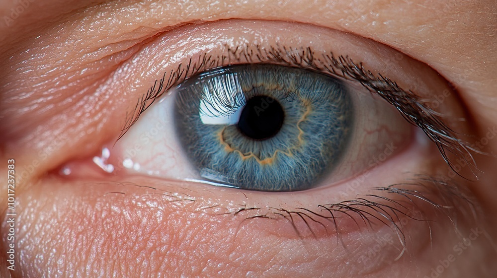 Fototapeta premium Close-Up Macro Photography of a Blue Eye