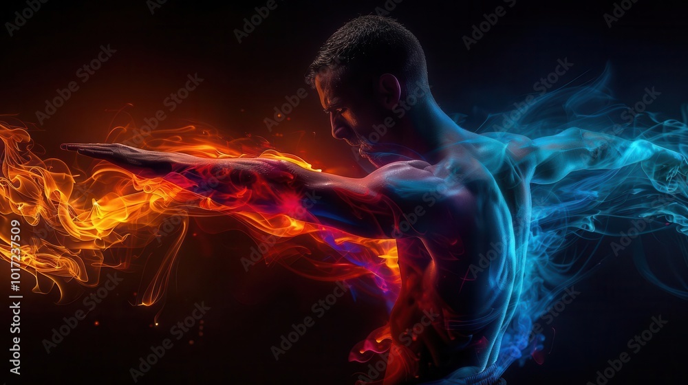 Fitness and exercise routines, dynamic poses, vibrant colors, photography, energetic, detailed Fitness and exercise routines, dynamic poses, vibrant colors, photography, energetic, detailed