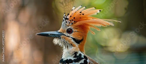 Hoopoe Bird Portrait photo