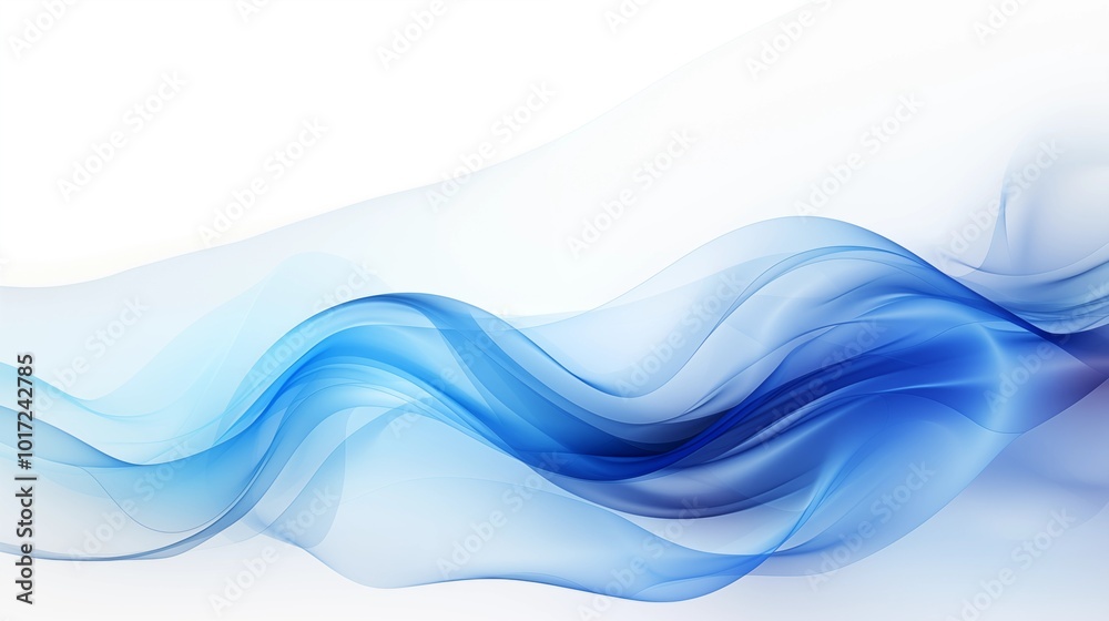 Abstract Background with Soft Blue Wavy Lines, Harmonious Blend of Colors Creating Tranquil Atmosphere for Graphics, Posters, Web Pages, and Print Media Abstract Background with Soft Blue Wavy Lines, Harmonious Blend of Colors Creating Tranquil Atmosphere for Graphics, Posters, Web Pages, and Print Media