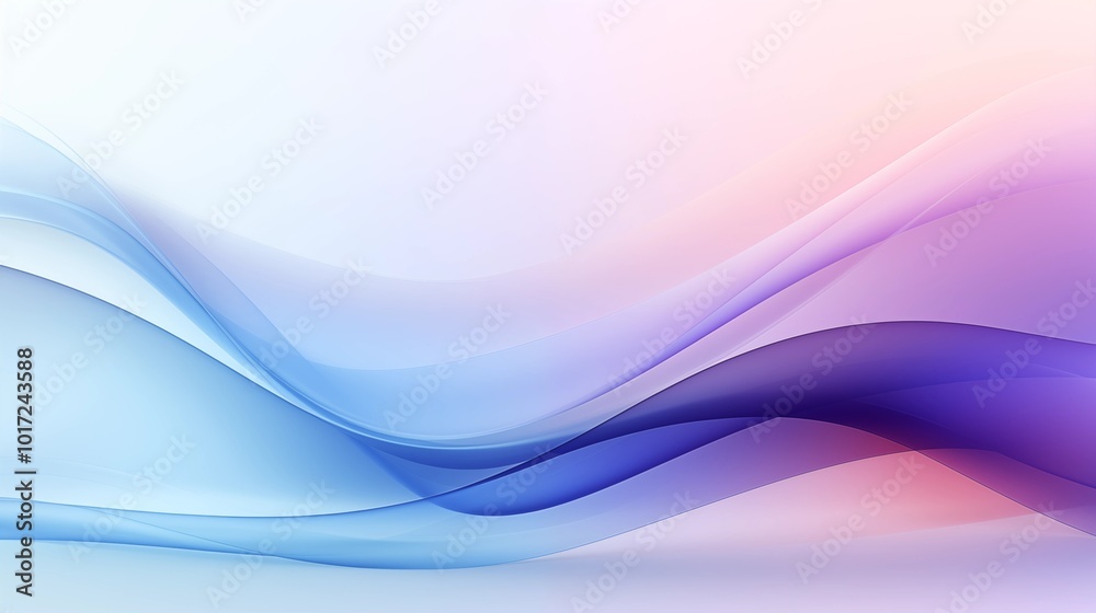 Abstract Background with Soft Blue and Pink Wavy Lines, Harmonious Blend of Colors Creating Tranquil Atmosphere for Graphics, Posters, Web Pages, and Print Media Abstract Background with Soft Blue and Pink Wavy Lines, Harmonious Blend of Colors Creating Tranquil Atmosphere for Graphics, Posters, Web Pages, and Print Media