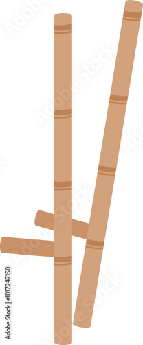 Bamboo stilts traditional toy
