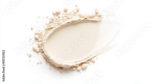 Wallpaper Mural a refined swatch of ivory silk powder foundation on a luxurious white background Torontodigital.ca