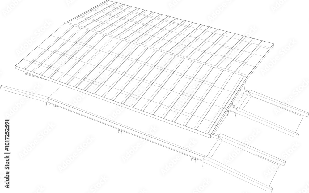 3D illustration of truck weight scale 3D illustration of truck weight scale