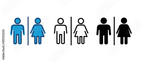 Toilet icon vector. restrooms icon vector. bathroom sign. wc, lavatory