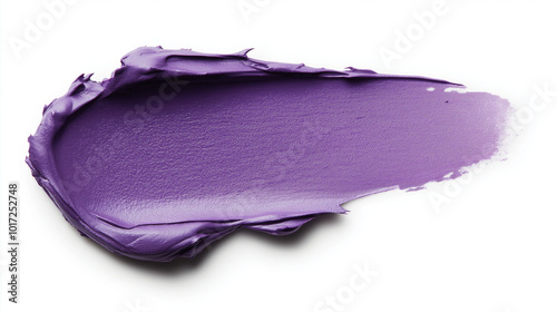 a single, elegant swatch of electric violet color lipstick on white background, with soft color gradients and subtle sheen to highlight the texture and glossiness of lip makeup