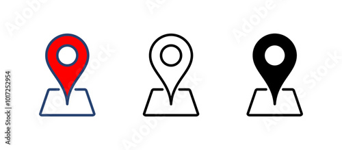 Pin icon vector. Location icon vector. destination icon. map pin