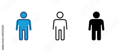 Man icon vector. male icon vector. human symbol