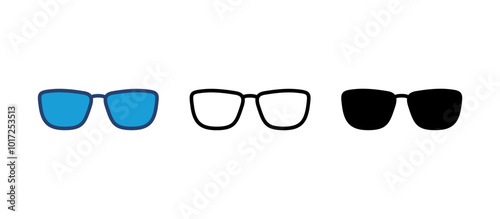 Glasses icon vector. Glasses vector icon