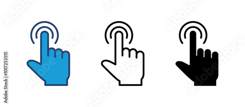 Hand click icon vector. pointer icon vector. hand cursor icon vector