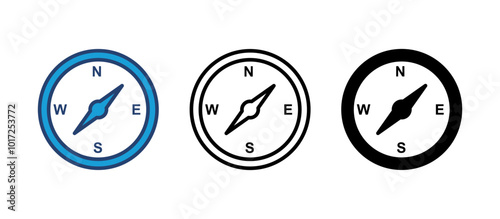 Compass icon vector. arrow compass icon vector