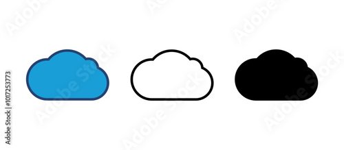 cloud icon vector. cloud vector icon