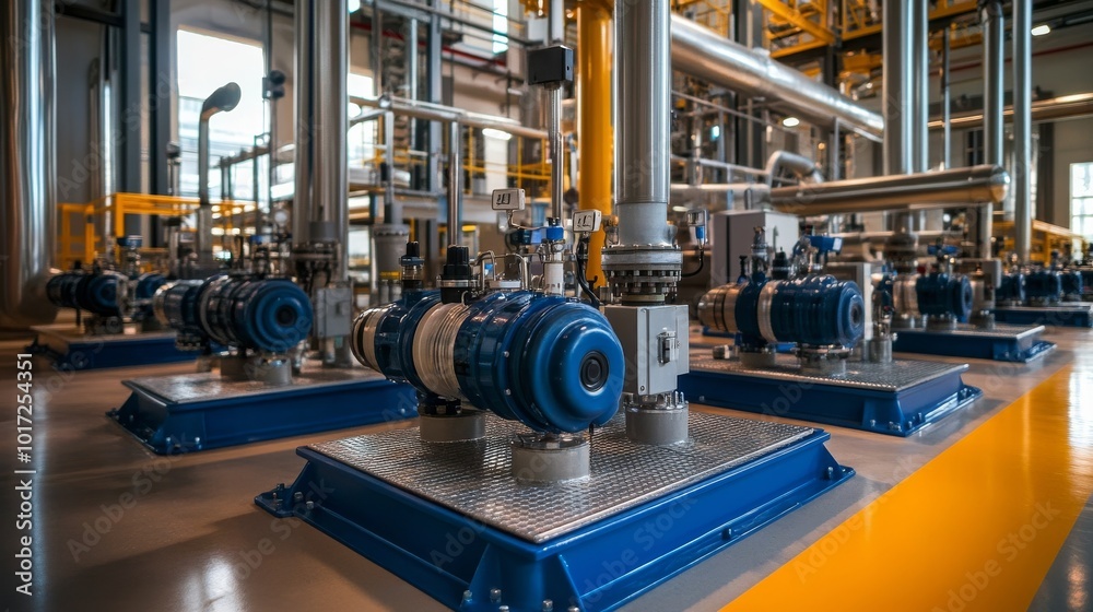 Modern oil factory interior. Modern oil factory interior.