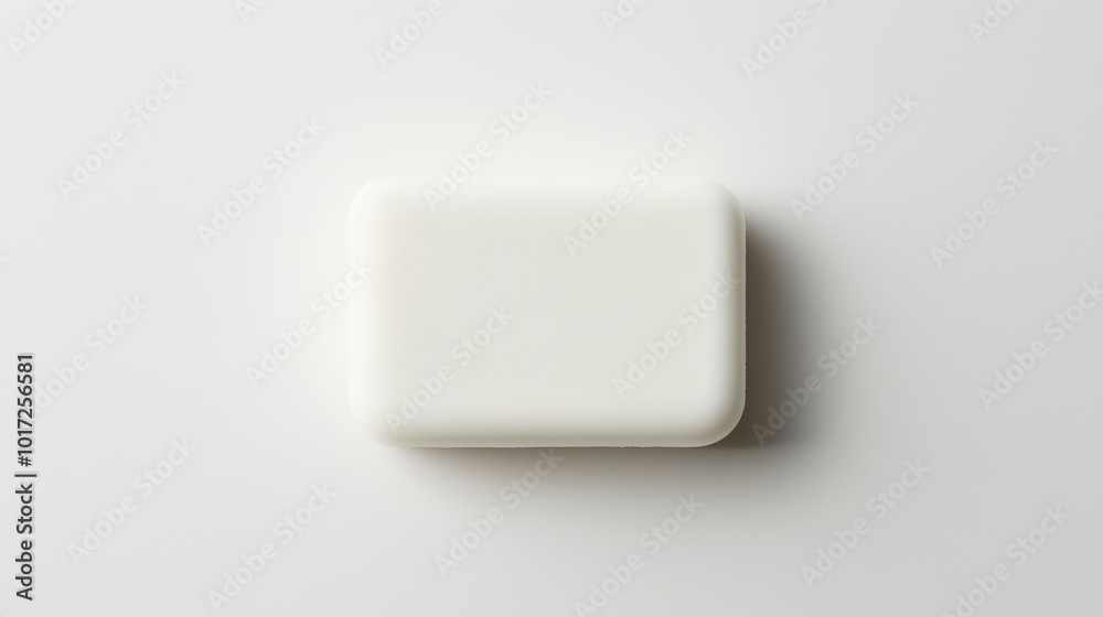 top down view, a soap placed on a white background top down view, a soap placed on a white background