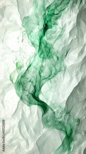 Wallpaper Mural Abstract green smoke pattern on textured white background. Torontodigital.ca