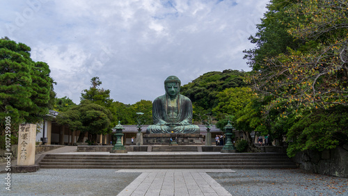 The Great Buddha or "Daibutsu" of Kotokuin Temple at Hase, Kamakura, Japan