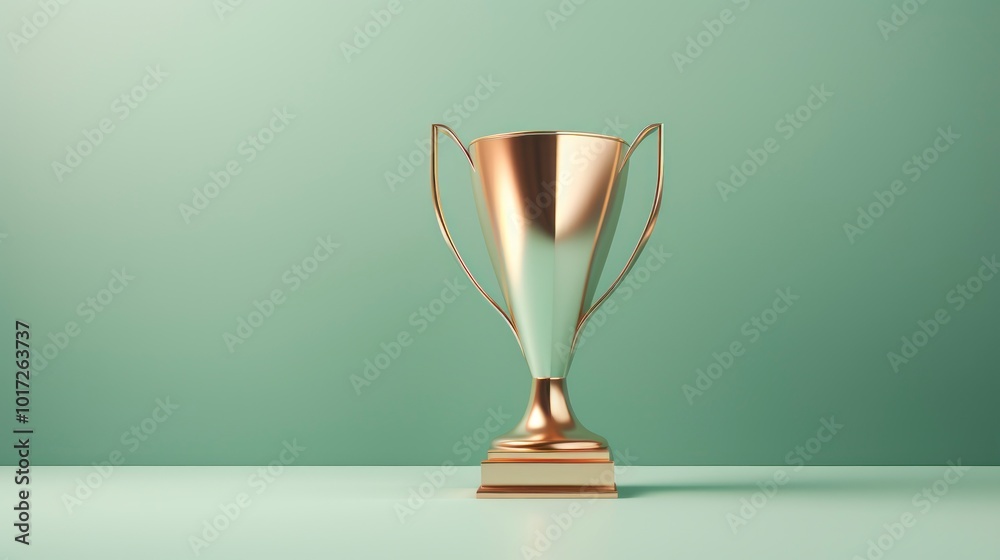 Golden trophy cup on plain background. Golden trophy cup on plain background.