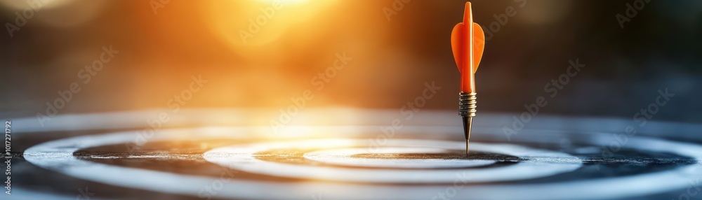 A dart hitting the center of a target, symbolizing focus and achievement. A dart hitting the center of a target, symbolizing focus and achievement.