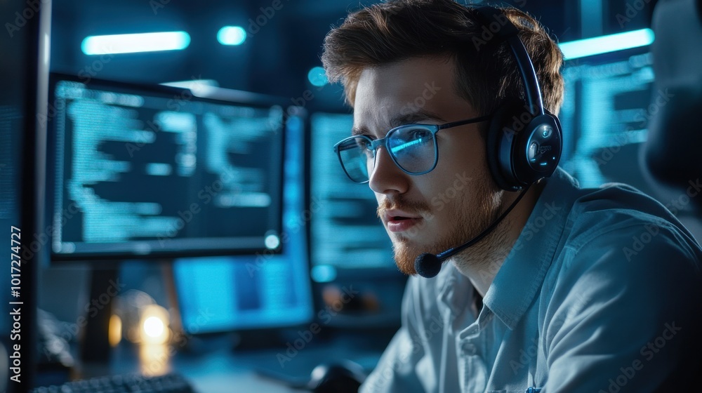 Programmer Working Late at Night Programmer Working Late at Night