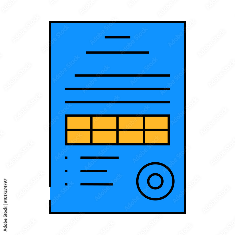 report paper document line icon vector. report paper document sign. isolated symbol illustration
