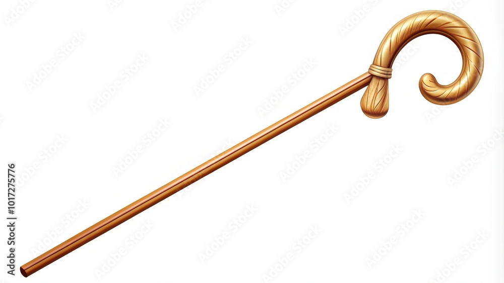 A stylized illustration of a shepherd's staff, symbolizing guidance and protection, against a clean white background, perfect for religious or inspirational designs. A stylized illustration of a shepherd's staff, symbolizing guidance and protection, against a clean white background, perfect for religious or inspirational designs.