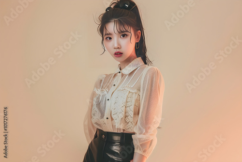 K-pop Star IU's High-End Fashion Shoot for a Magazine – A Showcase of Grandeur