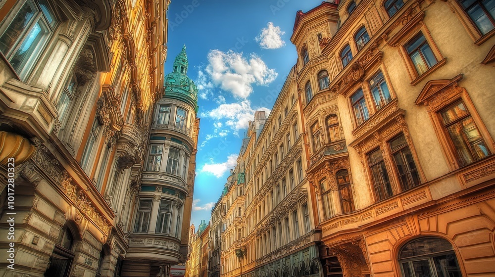 Architecture in Vienna, Austria, on a sunny day. Architecture in Vienna, Austria, on a sunny day.